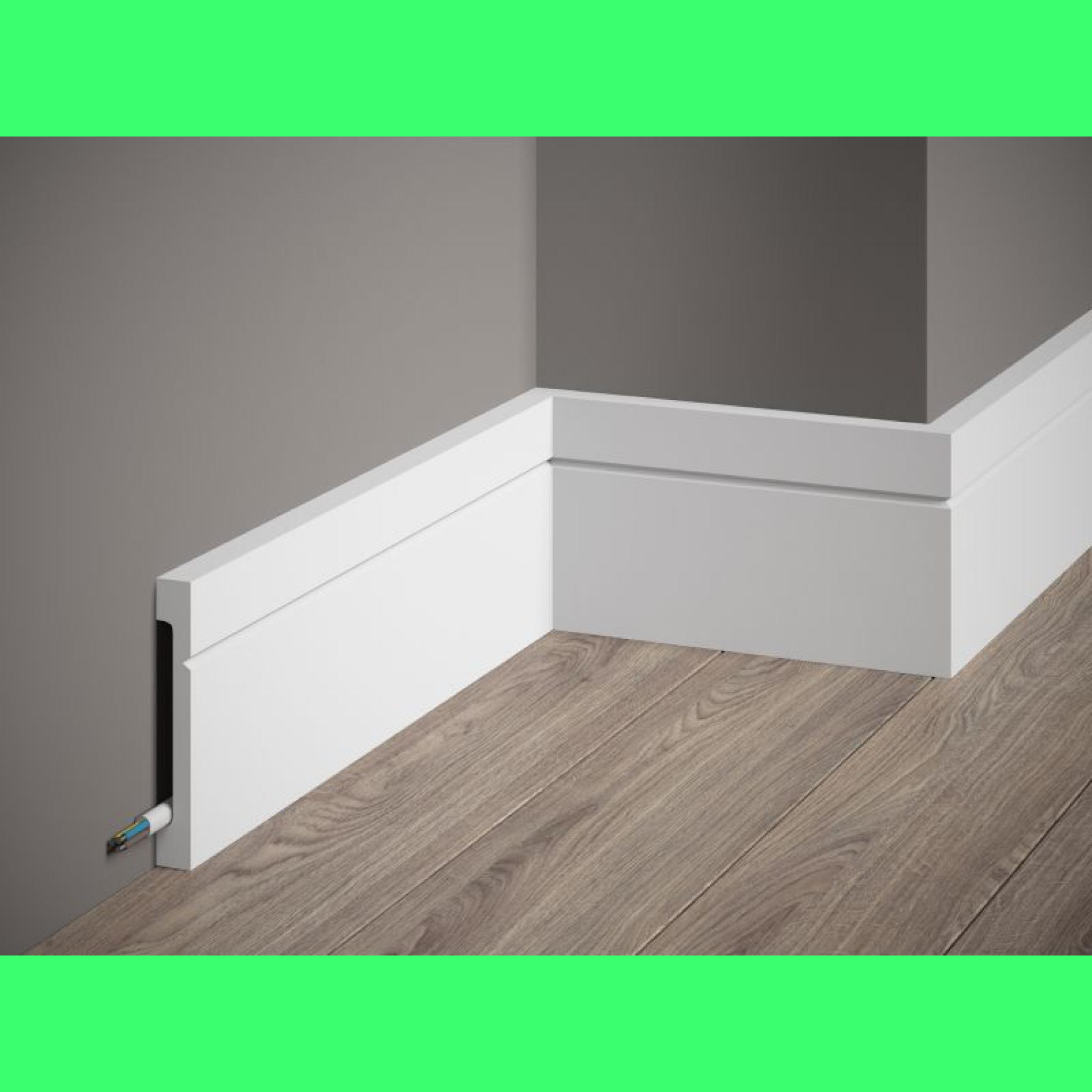 Fußbodenleiste weiß elastisch MD355F Mardom Decor - der-troubadour.de